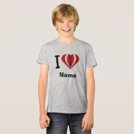 "Ik hou van [Jouw naam]" Hart Tri-Blend Shirt