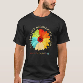 Ik hou van jouw natie Amerika Niet van een storm h T-shirt
