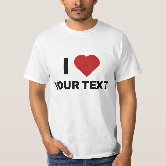 Ik hou van Jouw tekst T-shirt (Voorkant)
