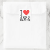 Ik hou van jrpg games vierkante sticker (Tas)