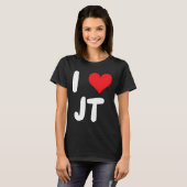 Ik hou van Jt - Hart - Naam T-shirt (Voorkant volledig)