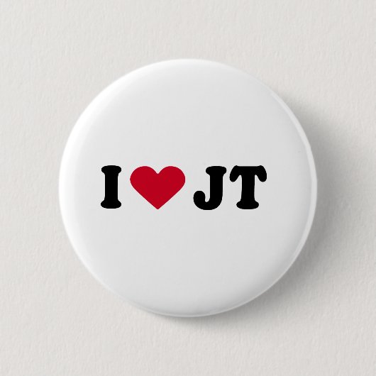 Ik hou van JT Ronde Button 5,7 Cm (Voorkant)