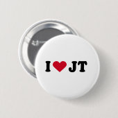 Ik hou van JT Ronde Button 5,7 Cm (Voorkant /achterkant)