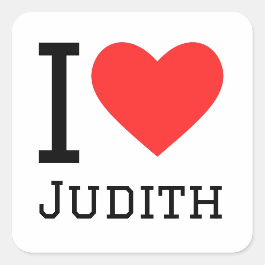Ik hou van Judith Vierkante Sticker (Voorkant)