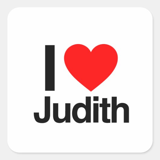 ik hou van judith vierkante sticker (Voorkant)
