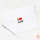 ik hou van judith vierkante sticker (Envelop)