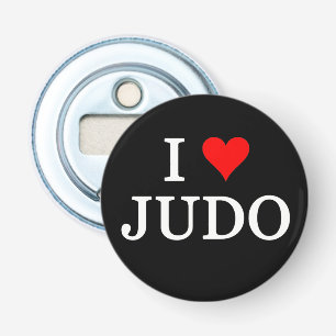 Ik hou van judo button flesopener