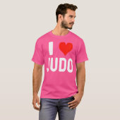 Ik hou van judo hart vechtsporten t-shirt (Voorkant volledig)