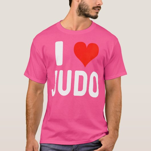 Ik hou van judo hart vechtsporten t-shirt (Voorkant)