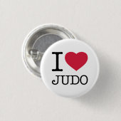 Ik hou van JUDO Ronde Button 3,2 Cm (Voorkant /achterkant)