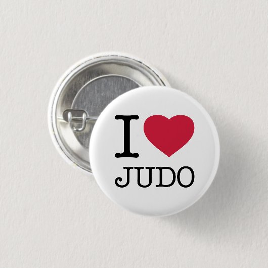 Ik hou van JUDO Ronde Button 3,2 Cm (Voorkant /achterkant)