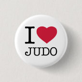 Ik hou van JUDO Ronde Button 3,2 Cm (Voorkant)