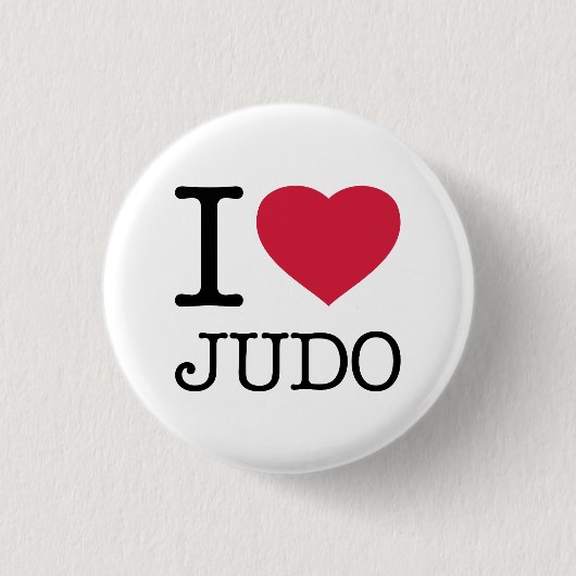 Ik hou van JUDO Ronde Button 3,2 Cm (Voorkant)