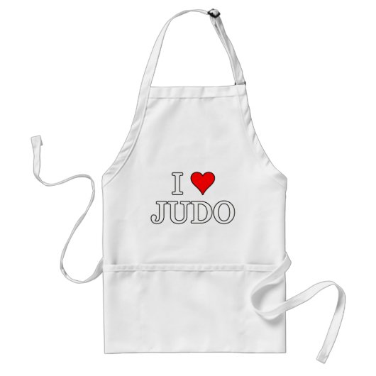 Ik hou van judo standaard schort (Voorkant)