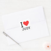 Ik hou van judy vierkante sticker (Envelop)
