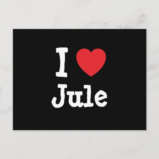 Ik hou van Jule hart T-Shirt Briefkaart (Voorkant)