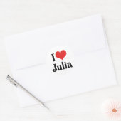 Ik hou van Julia Ronde Sticker (Envelop)
