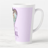 Ik hou van jullie allemaal 2 Hartfoto Lila Latte Mok (Rechts)