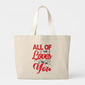 Ik hou van jullie allemaal grote tote bag (Achterkant)