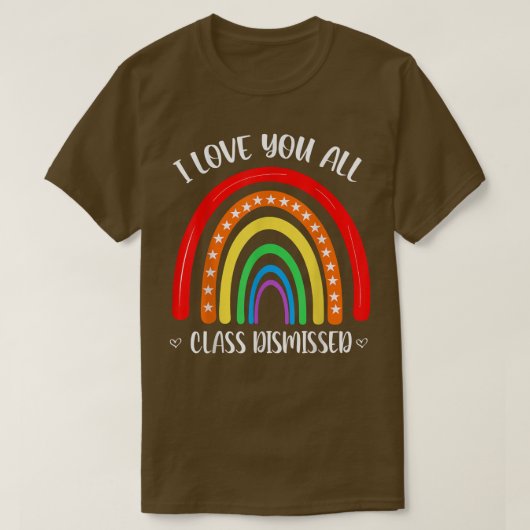 Ik hou van jullie allemaal klas, sterliefdesrainbo t-shirt (Design voorkant)