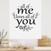 Ik hou van jullie allemaal van een paar cadeautjes poster (Keuken)