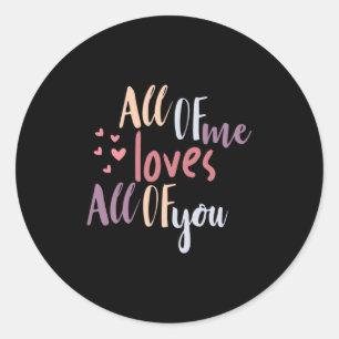 Ik hou van jullie allemaal van een paar cadeautjes ronde sticker