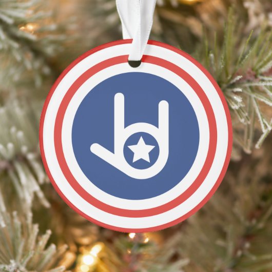 "Ik hou van jullie Amerika" Ornament (Boom)