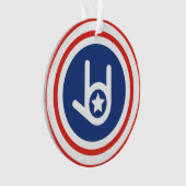 "Ik hou van jullie Amerika" Ornament (voorkant)