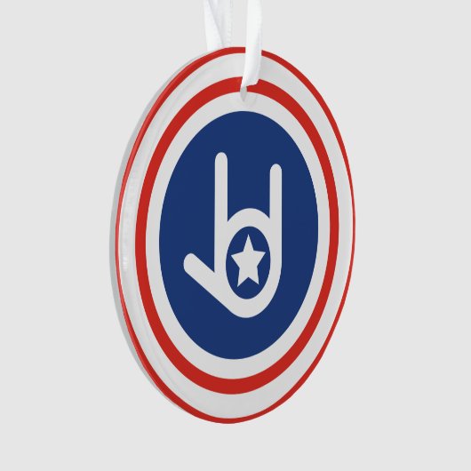 "Ik hou van jullie Amerika" Ornament (voorkant)