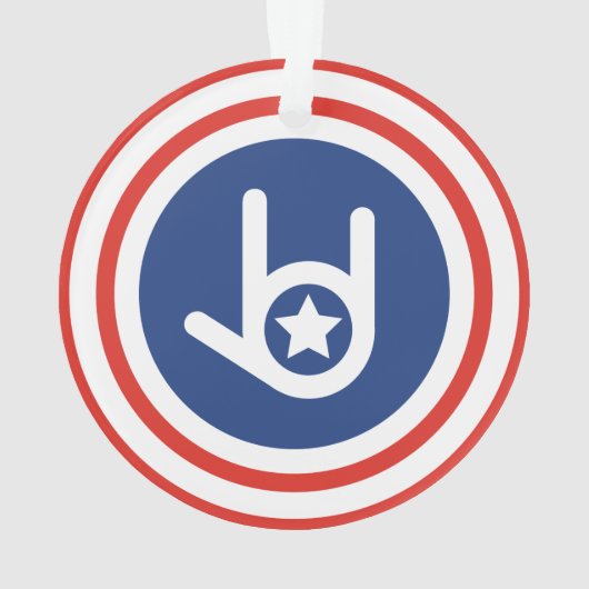 "Ik hou van jullie Amerika" Ornament (achterkant)