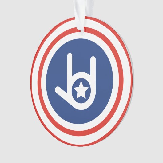 "Ik hou van jullie Amerika" Ornament (voorkant)