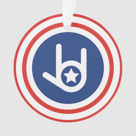 "Ik hou van jullie Amerika" Ornament (voorkant)