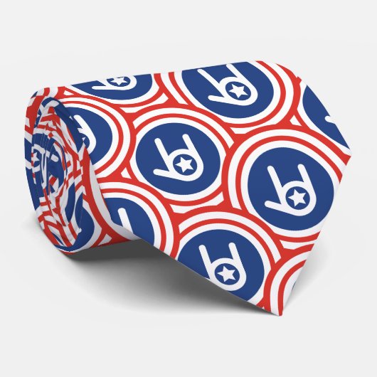 Ik hou van jullie Amerikaanse Stropdas (Opgerold)