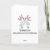 Ik hou van jullie | Axolotl Romantische Flirty Kaart (Achterkant)