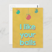 Ik hou van jullie ballen briefkaart (Voorkant / Achterkant)