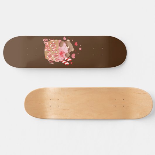 IK HOU VAN JULLIE BEAARDE VEEL grappige Valentijns Persoonlijk Skateboard (Horizontaal)