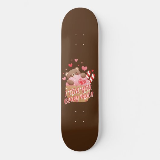 IK HOU VAN JULLIE BEAARDE VEEL grappige Valentijns Persoonlijk Skateboard (Voorkant)
