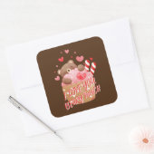 IK HOU VAN JULLIE BEAARDE VEEL grappige Valentijns Vierkante Sticker (Envelop)