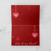 Ik hou van jullie bloemen en harten Valentijn kaar Feestdagen Kaart (Binnen)