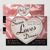 Ik hou van jullie bruiloft Verloving Douche Uitnod Kaart (Voorkant / Achterkant)