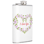 Ik hou van jullie Cute bloemen Heupfles (Rechts)