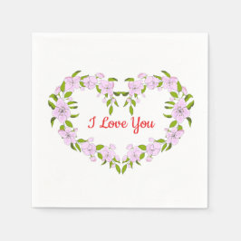 Ik hou van jullie Cute bloemen Servet