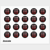 Ik hou van jullie Design Ronde Sticker (Vel)