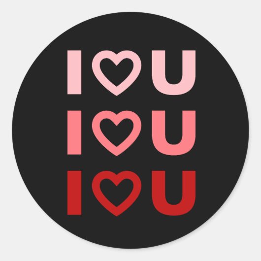 Ik hou van jullie Design Ronde Sticker (Voorkant)
