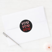 Ik hou van jullie Design Ronde Sticker (Envelop)
