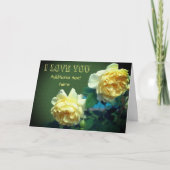Ik hou van jullie Gele Rozen Bloem Gepersonaliseer Kaart (Voorkant)