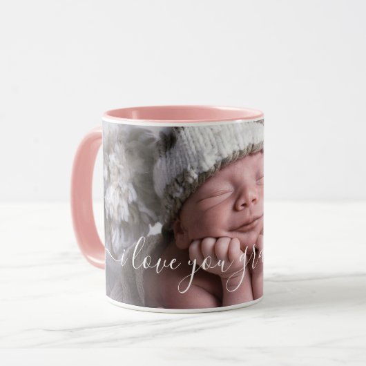 Ik hou van jullie Grandma Personalized Photo Templ Mok (Voorkant links)