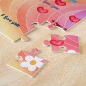 Ik hou van jullie harten legpuzzel (Zijkant)