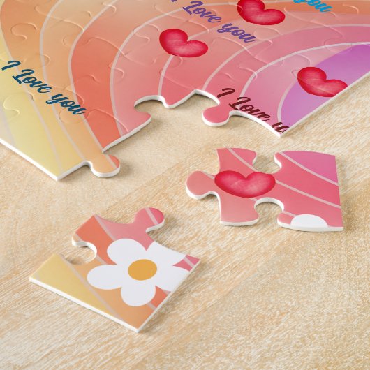 Ik hou van jullie harten legpuzzel (Zijkant)