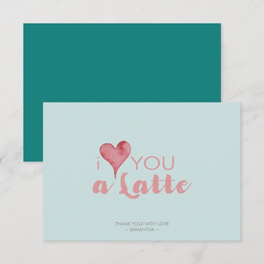 Ik hou van jullie laatste Valentijnse dank jullie Bedankkaart (Voorkant / Achterkant)